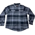 thumbnail image 4 of Orvis Heavyweight Double Brushed Flannel Button Down Shirt with Hand Warmer Pockets (Black and Gray), 4 of 6
