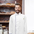 thumbnail image 2 of Restaurant Chef Coat Long Sleeve Chef Clothes Chefs Jacket Unisex Chef Coat, 2 of 8