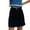 Black, variant on RUTAYY Skorts Skirts For Women Denim Mini Skirt Side Slit With High Waisted Jean Shorts Solid Color Casual Travel Skirts