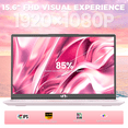 thumbnail image 3 of Laptop 15.6 inch Windows 11 Home, Intel 12th Gen N100, Up to 3.4GHz, 16GB RAM, 512GB SSD, 15.6" FHD IPS 1920x1080, Fingerprint, 2.0MP, 2.4G+5G WiFi, BT 5.2, HDMI, Type C, Pink, 3 of 8