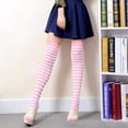 thumbnail image 3 of Womens Socks Striped Knee High Socks Arm Warmer Fingerless Gloves Set, 3 of 6