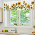 thumbnail image 2 of Rustic Sunflower Valance Curtain for Window Boho Yellow Floral Rod Pocket Kitchen Curtain Farmhouse Flower Country Valance Treatment Drapes for Bathroom Bedroom Living Room 1 Panel (55x18 Inch), 2 of 4