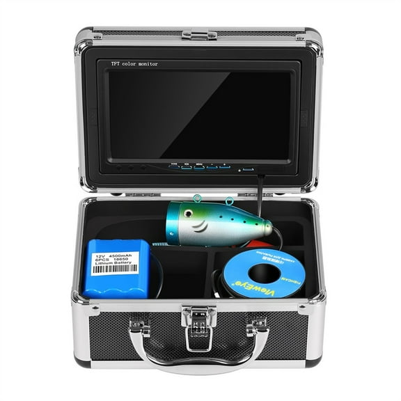 LED Fish Finder Underwater Fishing Camera 7 Inch 1000TVL Waterproof Video ICE Fishing ,Cool Gifts for Fishing