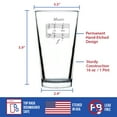 thumbnail image 4 of Bevvee Pint Glass 16 oz Music My Forte Gifts for Music Lovers Beer Glasses, 4 of 4