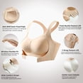 thumbnail image 4 of Women's Wire‑Free Cross Back Sports Bra, Front Closure Lift & Support Anti‑Sag Seamless Bralette, M‑XXL, 4 of 8