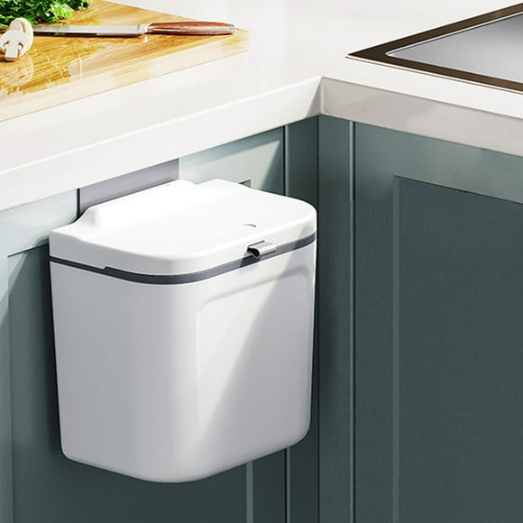 Dvkptbk Garbage Can Cabinet Wall Hanging Trash Can Living Storage Rack Household Plastic Storage Box No Punching Wall Hanging Trash Basket Home Essentials