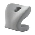 thumbnail image 2 of Reposacabezas para silla de oficina con soporte para el cuello para adultos y estudiantes, lavable, versátil y se adapta a la mayoría de las sillas de oficina. Gris claro, 2 of 9