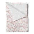 thumbnail image 2 of Nature Soft Flannel Fleece Throw Blanket, Pattern with Soft Spring Branches Flourishing Flowers and Leaves Feminine Print, Cozy Plush for Indoor and Outdoor Use, 70" x 90", Coral White, by Ambesonne, 2 of 5