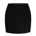 thumbnail image 6 of Skort Skirts for Women Slit High Waist Mini Skirts Trendy Summer Bodycon Skirt, 6 of 8