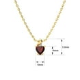thumbnail image 3 of SuperJeweler 1/2 Carat Garnet and Diamond Heart Necklace in 10 Karat Yellow Gold for Women, 3 of 5