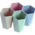 thumbnail image 1 of Set Of 4 Toothbrush Cups Geometric Shape Heat Resistant Toothbrush Organizer With Non-slip Texture For Cleaning Toothbrushes, 1 of 5