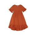 thumbnail image 1 of Robe Assortie Maman et Fille Robe Femme Bébé Fille Sans Manches à Volants Manches Courtes Robe Longue Irrégulière Vêtements de Famille, 1 of 7