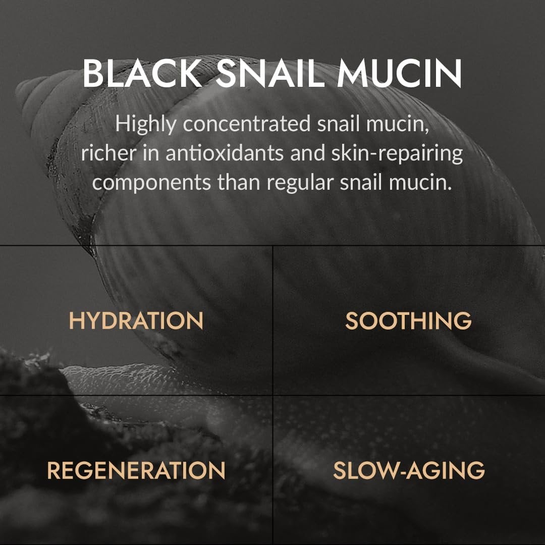 MIZON Black Snail All In One Cream Intensive Korean Skin Care Facial Moisturizing Snail Mucin Extract 2.54 fl oz