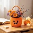 thumbnail image 5 of Halloween Basket 9.05x7.87 Inch Cute Ghost Candy Bucket Non-Woven Fabric Trick or Treat Basket with Handle for Kids Party Favors, 5 of 6