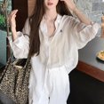 thumbnail image 1 of Womens Relaxed Fit Lapel Shirt Perfect for Daily Activities in the Sun, 1 of 9