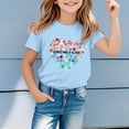 thumbnail image 2 of VNKIDY Boys Girls Kids Casual Fashion Pattern TShirts Cartoon Print Short Sleeve Crewneck Loose Fit Tees For Daily Outdoor Activities Blue 11-12 Years, 2 of 5