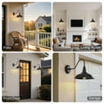 thumbnail image 6 of GOALPLUS 2 Pack Outdoor Gooseneck Light for Farmhouse, 10" Dome Black Exterior Barn Lights for Porch, 6 of 10