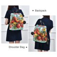 thumbnail image 4 of FORMRS Women's Travel Backpack Purse Anti-Theft Hidden Pockets Casual Shoulder Bag, Orange Floral Tomatoes, 4 of 7