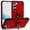 Red/Black, variant on Kaleidio Case For Samsung Galaxy S23 5G (6.1") [Hybrid Protector] Rubberized Shockproof [Ring Stand] 2-Piece Armor Cover [Black/Black]