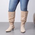 thumbnail image 6 of LOVE STEETLY Women's Extra Wide Calf Knee‑High Slouchy Boots, True Wide Width Kitten Heel Plus Size Comfort Boot., 6 of 7