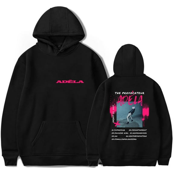 Adéla Album The Provocateur Hoodie Men's Hip Hop Printing Pullover Hooded Sweatshirts