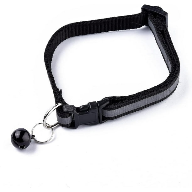 10 Collares Reflectantes para Cachorros, Ajustables, de Poliéster, para Perros y Gatos, con Campana de Hierro y Polipropileno (PP).