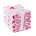 thumbnail image 6 of TOWN & COUNTRY PLAY 4-Piece Striped Reversible Terry Brights Bath Towel Set, 30"x58", 100% BCI Cotton, Plush & Absorbent 550GSM, Flamingo Pink, 6 of 9