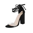 thumbnail image 4 of Amzcrzy Zapatos de mujer,Zapatos de mujer,Zapatillas de mujer, Sandalias de mujer de moda minimalistas sexys con cordones y tacones altos Sandalias Mujer Zapatillas De Casa, 4 of 4