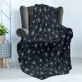 thumbnail image 4 of Dandelion Soft Flannel Fleece Throw Blanket, Abstract Floral Background Flourishing Nature Romantic Botanical Arrangement, Cozy Plush for Indoor and Outdoor Use, 70" x 90", Indigo White, by Ambesonne, 4 of 5