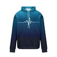 thumbnail image 5 of Blczomt Mens Sweatshirts Winter Graphic Pullover Sweatshirt Long Sleeve Hooded Casual Blue Clothes, 5 of 5