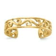 thumbnail image 1 of 14k Yellow Gold Adjustable Toe Ring Open Midi, 1 of 6