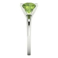 thumbnail image 3 of 2.5 ct Round Cut Natural Peridot Solitaire Engagement Ring for Women in 18K White Gold, 3 of 5