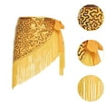 thumbnail image 6 of QccHieUs Belly Dance Hip Scarf Fashion Shiny Performance Costume for Latin Dance Ballroom Yellow, 6 of 9