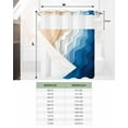 thumbnail image 6 of No Hook Shower Curtain with Snap-in Liner, Blue Ocean Waves Waterproof Fabric Bathroom Curtains, Coastal Ombre Beach Abstract Aesthetic Bath Curtains & Mesh Top Window 66"x72", 6 of 6