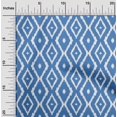 thumbnail image 2 of oneOone Viscose Jersey Blue Fabric Asian Ikat Dress Material Fabric Print Fabric By The Yard 60 Inch Wide-6573, 2 of 4
