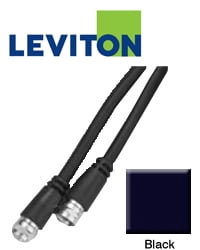 6-Foot Leviton C5851-6GO RG59 Coaxial Cable with Molded on Gold F Connector Plugs on Each End Black