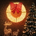 thumbnail image 2 of Gymax 48 Inch Lighted Christmas Mesh Wreath Pre-Lit Festive Wreath w/ 200 LED Bulbs, 2 of 10