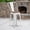 White, variant on Emma + Oliver 24"H Black-Antique Gold Metal/Wood Counter Stool with Back
