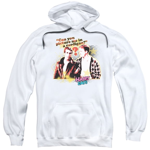 Happy Days - No Cardigans - Pull-Over Hoodie - Large