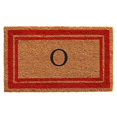 thumbnail image 1 of Calloway Mills 153032436P 24 x 36 in. Red Border Monogram Rectangular Doormat, Natural - Letter P, 1 of 1