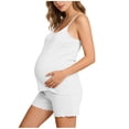thumbnail image 3 of qolati Womens Maternity Nursing Tank Tops with Built in Bra for Breastfeeding Soft Adjustable Straps Camisoles Shirts White L, 3 of 8