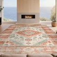 thumbnail image 2 of Design&I 8'x10' Ultra Soft Area Rug, Vintage Boho Southwestern Faded Border Distressed Scroll Ornate None Fluffy Washable Non Shedding for Bedroom Living Room Under Sectional, 2 of 7