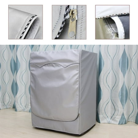 Moaere Washing Machine Cover Waterproof Dustproof Sunscreen Washer Dryer Protector Thicker Fabric Zipper Design for Easy