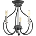 thumbnail image 1 of Progress Lighting P350042-143 Whisp Three-Light Semi-Flush Convertible, Graphite, 1 of 1