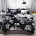 thumbnail image 1 of weibbin 150*200cm Bed Four Piece Set - Fashion Four Piece Quilt Sheet Quilt Cover Pillowcase Combination Soft Microfiber, Lightweight, Warm, Breathable Machine Washable, 1 of 8