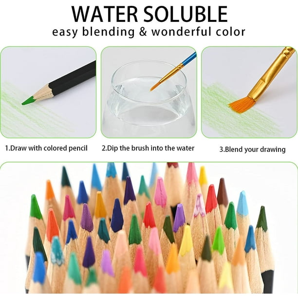 Combinaison Le Crayons Aquarelle 46 Pièces, Stylo De Couleur Pour
