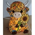 thumbnail image 6 of Desk Lamp, Sunflower Highland Cow Statue Lamp, Resin LED Night Light, Cute Desktop Ornament with Sunflower, Bedroom Home Decor Gift, Decorative Figurine Light, 6 of 7