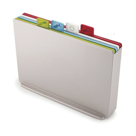 Joseph Joseph Silver Large Index Colord Coded Cutting Board Set