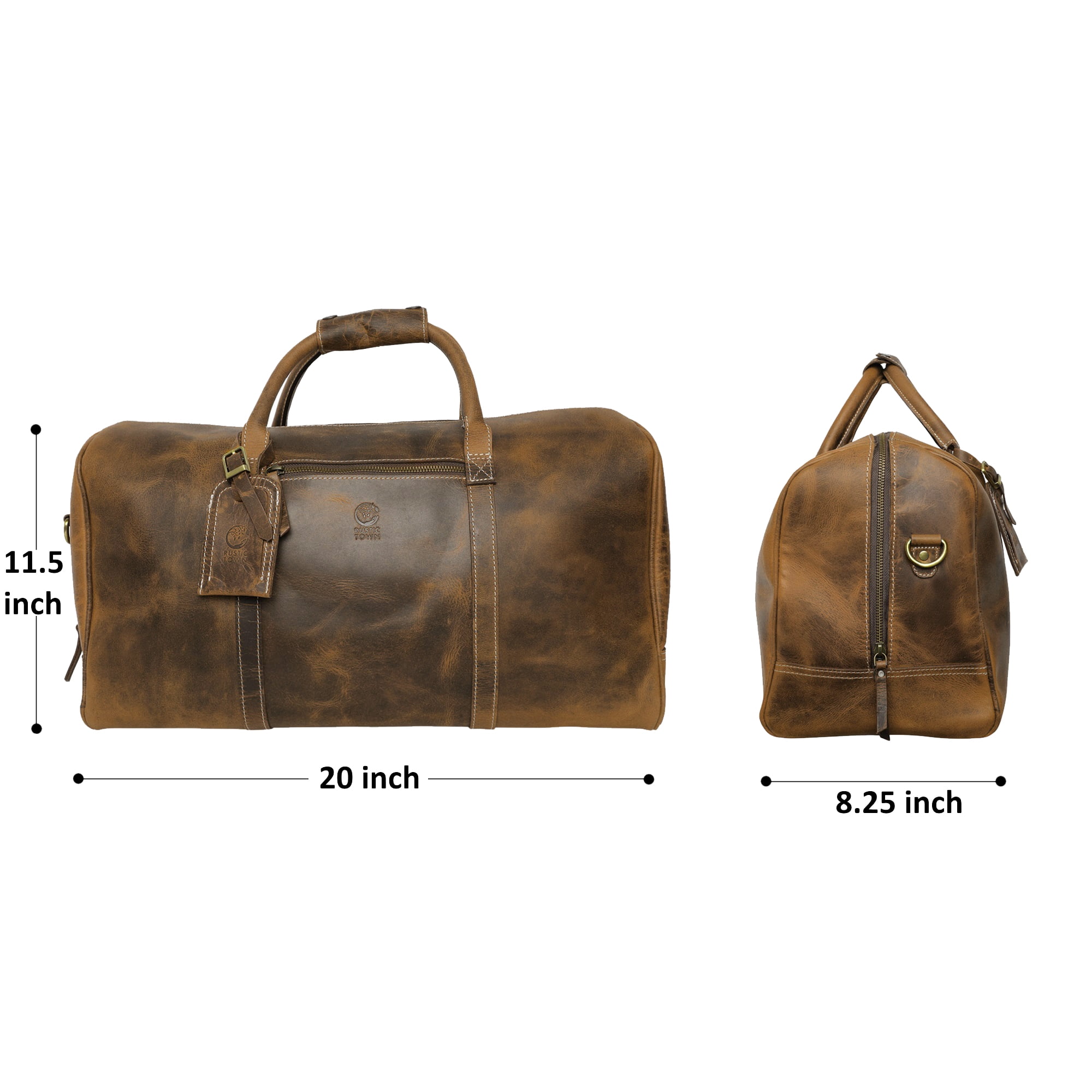 rustic town leather duffle