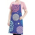 thumbnail image 5 of Colorful Floral Dots Pattern Apron-Garden Aprons for Women with Pockets-Cotton Linen Waterproof Kitchen Cooking Gardening Aprons Adjustable for Kitchen,Cooking,BBQ and Salon 33x27 Inch, 5 of 7